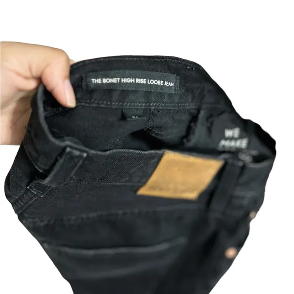 ARITZIA Denim Forum The Bonet High Rise Loose Black Ripped Destroyed Jeans - Image 9