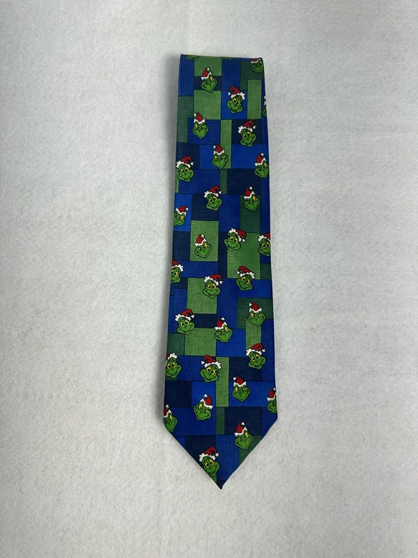 Dr.Seuss Brand Mens Tie Grinch Vintage Necktie Novelty Christmas Accessories - Image 2