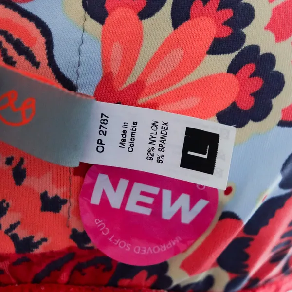 Maaji‎ Bikini Top Womens Large Red Reversible Smocked Floral Halter 3011MTS NWT - Image 6