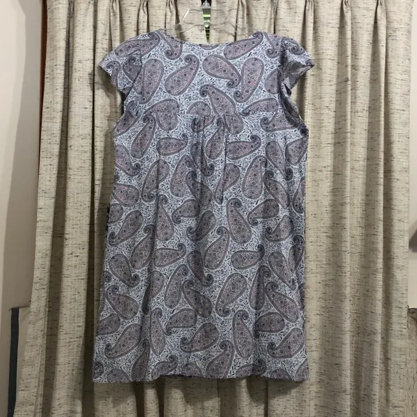 Old Navy Flutter Sleeve Paisley Print Embroidered Shift Dress - Image 8
