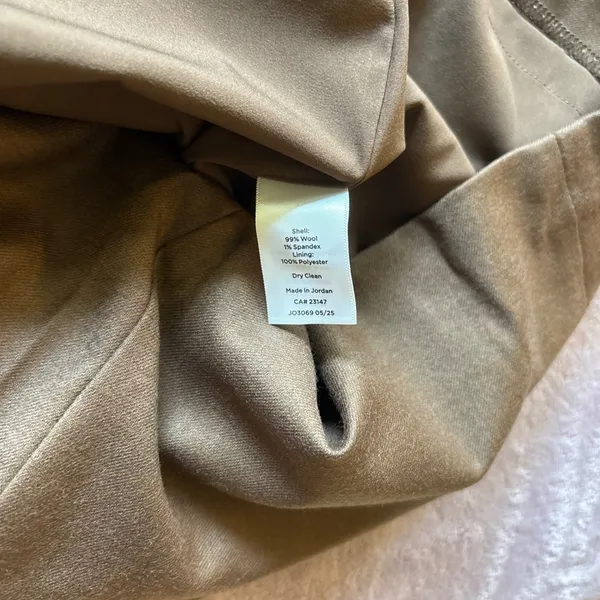 Talbots Marrotto Brown 99% Wool Sleeveless Wrap Front Sheath Dress 2 NEW - Image 10