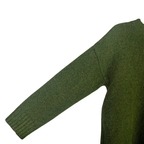 Topshop Green Knit Mock Neck Sweater Dress Long Sleeve Casual Cozy Fall Size M - Image 5