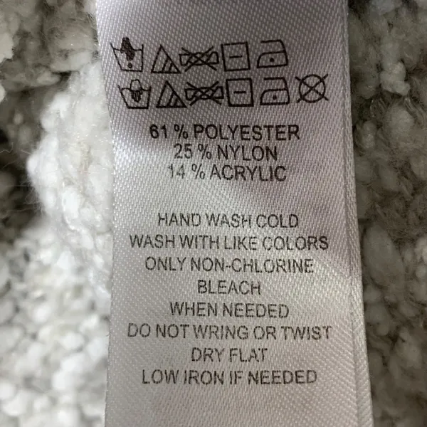 Yes/Lola‎ Women's Textured Knit Sweater Size Small Gray Long Sleeve Pullover - Image 7