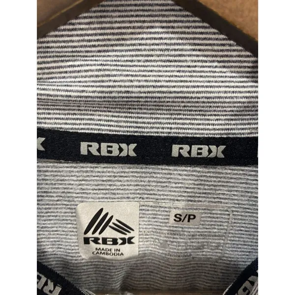 RBX reebok womens shirt small gray athletic mock neck quater‎ zip heathered - Image 2