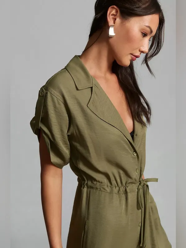 Anthropologie Tiny Heidi Green Jumpsuit M - Image 3