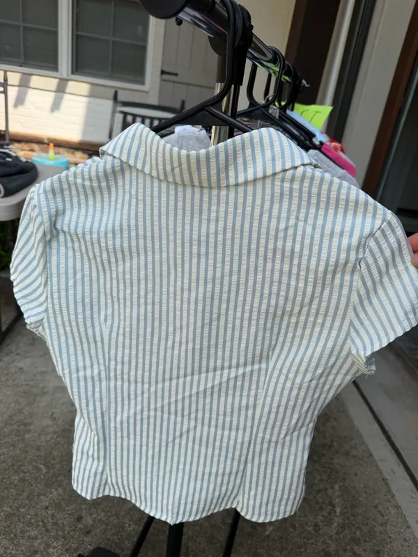 Forever 21 Button Up Stripe Top - Image 2