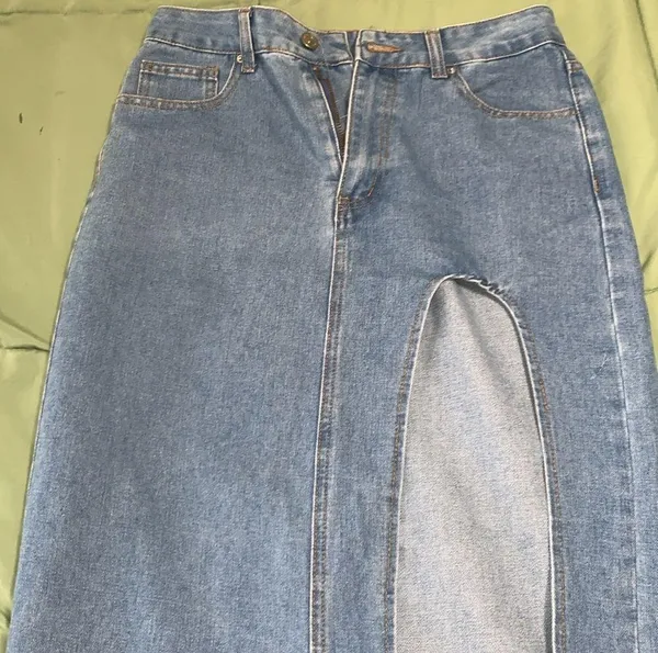 SHEIN high cut jean skirt - Image 4