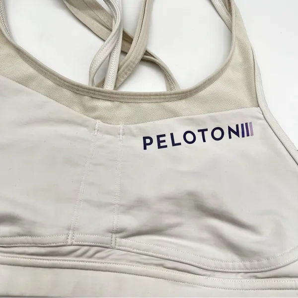 lululemon athletica White Sports Bra with Peloton Spell Out-Size 8 - Image 2