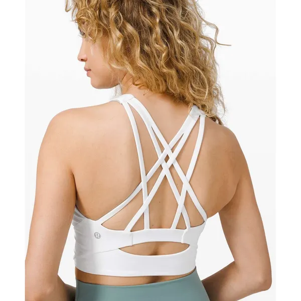 Lululemon Free To Be Serene High Neck Longline Bra White Size 4 W2BW7S - Image 2