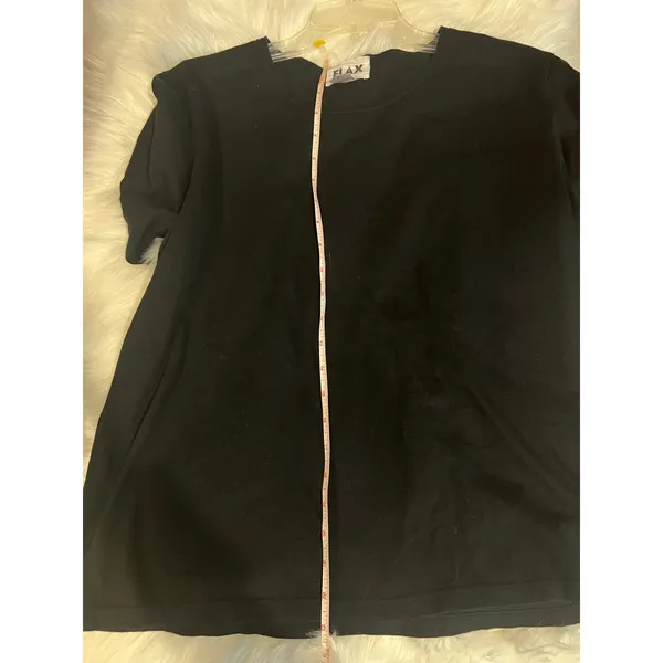 Flax Classic Short Sleeve T-Shirt Black 100% Cotton Lounge Crewneck Women's XL - Image 6