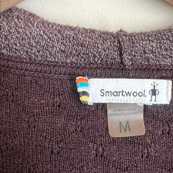 SmartWool Women's Shadow Pine Hoodie Sweater Wool Blend Med Baselayer Textured‎ - Image 3