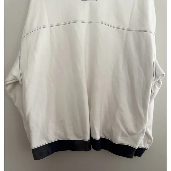 Free People FP Movement All Star Patch Pullover White Patch Combo Women's Large - Image 6