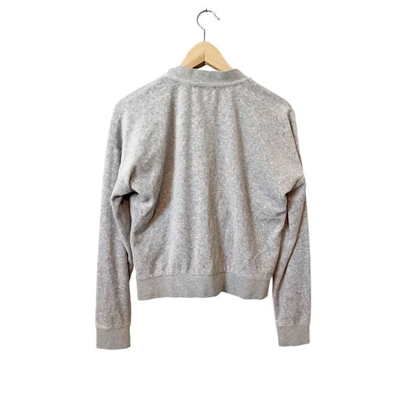 Juicy Couture Black Label Gray Velour Full Zip Jacket‎ Size Small - Image 3