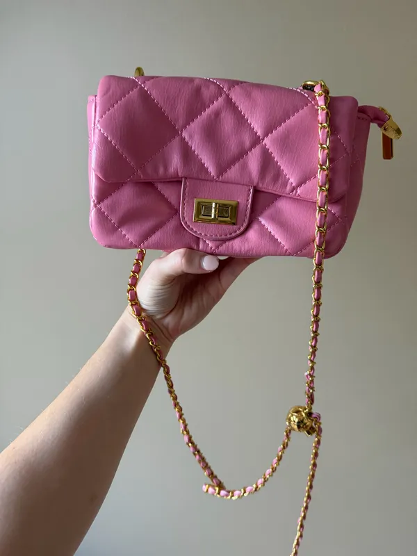 Pink Lily Pink Quilted Purse - Image 4