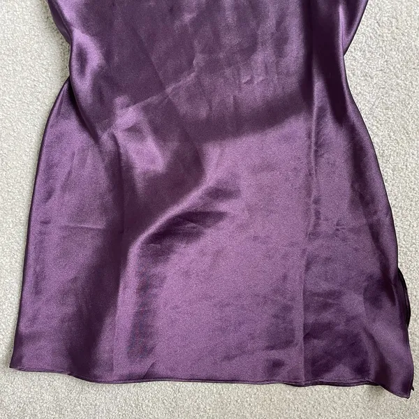 Victoria's Secret Lingerie Nightgown Dress Purple Silky 100% Polyester Size XS - Image 5