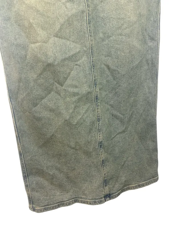 AFRM Amiri Long Denim Maxi Skirt in Mellow Tint Wash - Image 6
