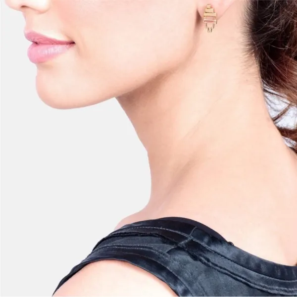 Gorjana Peytin Hinged Stud Earring 18K Gold Plated - Image 4