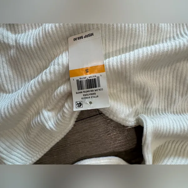1. State Cream V-Neck Sweater - Image 6