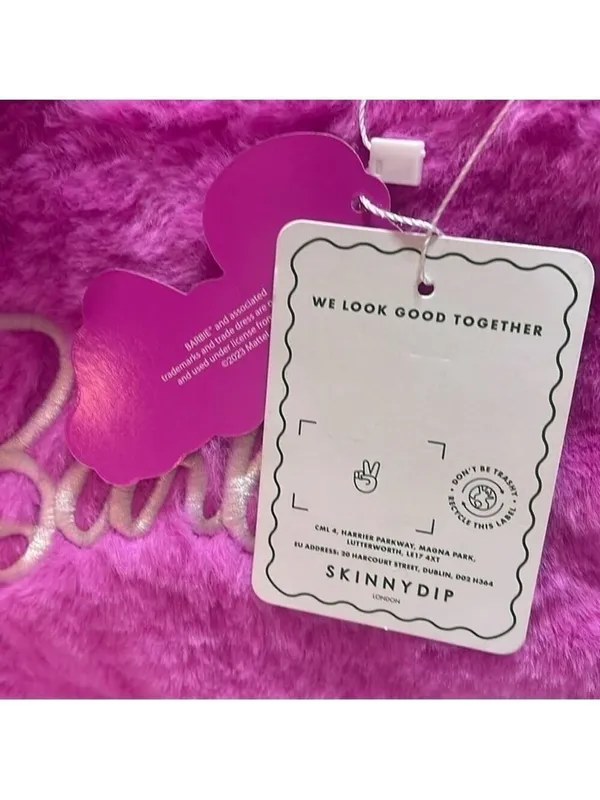 Barbie & Skinnydip London Collaboration Pink Furry Crossbody RARE Purse Bag - Image 11