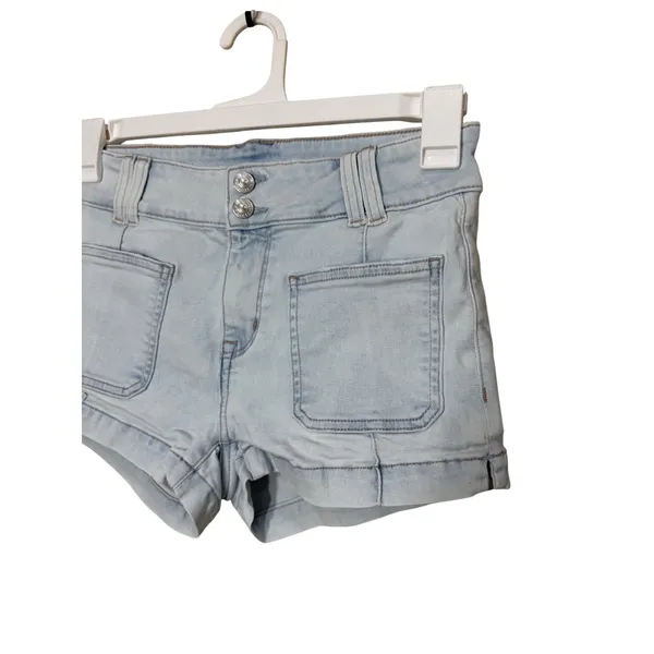 American Eagle Outfitters Denim Shorts Light‎ Wash Size 4 Next Level Stretch - Image 2