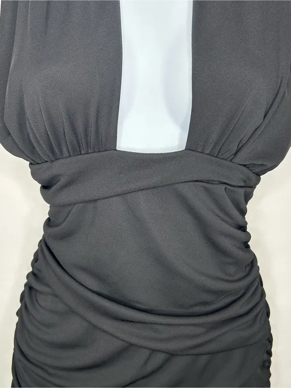 Zara Convertible Halter Top Black Mini Dress Size M - Image 7