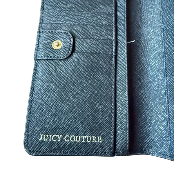 Juicy Couture Women's Black Continental Envelope Wallet Saffiano Leather 8.5x4 - Image 3