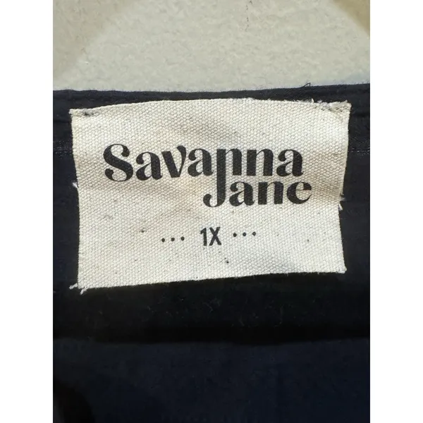 Savannah Jane Embroidered and Sequin Top Plus Size‎ 1X Animal Floral Print - Image 4