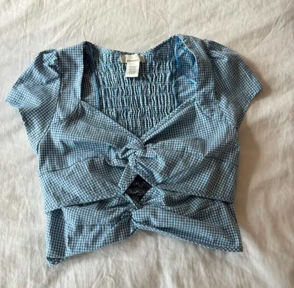 Blue And White Cut Out Top - Image 2