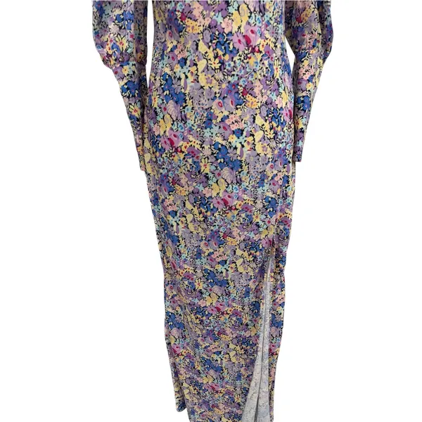 Elliatt Mackenzie Floral Puff Sleeve Cutout Back Maxi Dress Multi NWT Size Small - Image 5