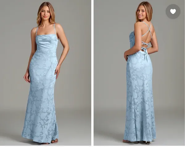 Azazie Bridesmaid Dress Sky Blue - Image 5