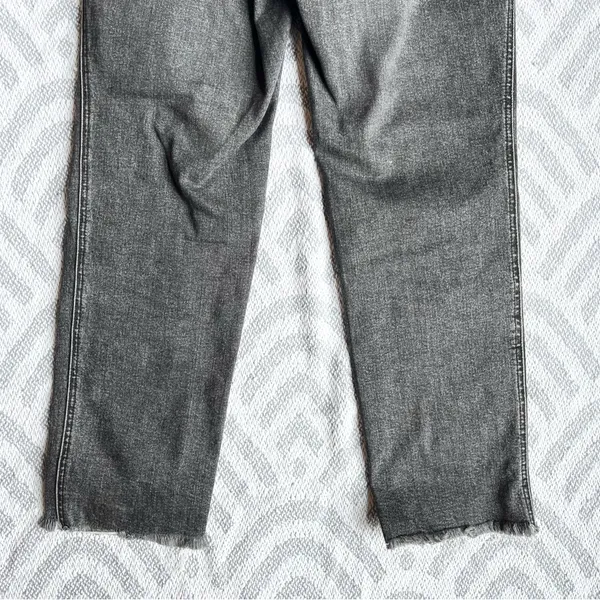 FREE PEOPLE // WE THE FREE High Rise CRVY Cropped Straight Leg Black Jeans 28 - Image 6