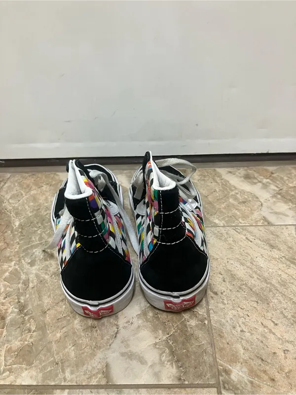 VANS Sk8-Hi Floral Sneakers Size 6.5 - Image 2