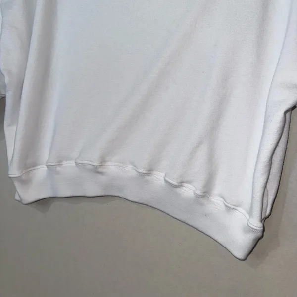 Hollister White Pullover Sweatshirt Women's Size S Logo Long Sleeve Casual - Image 5