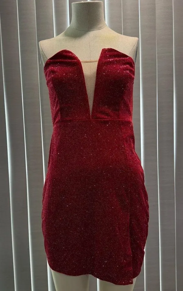 AMTIUOS red glitter strap dress ✨ - Image 3
