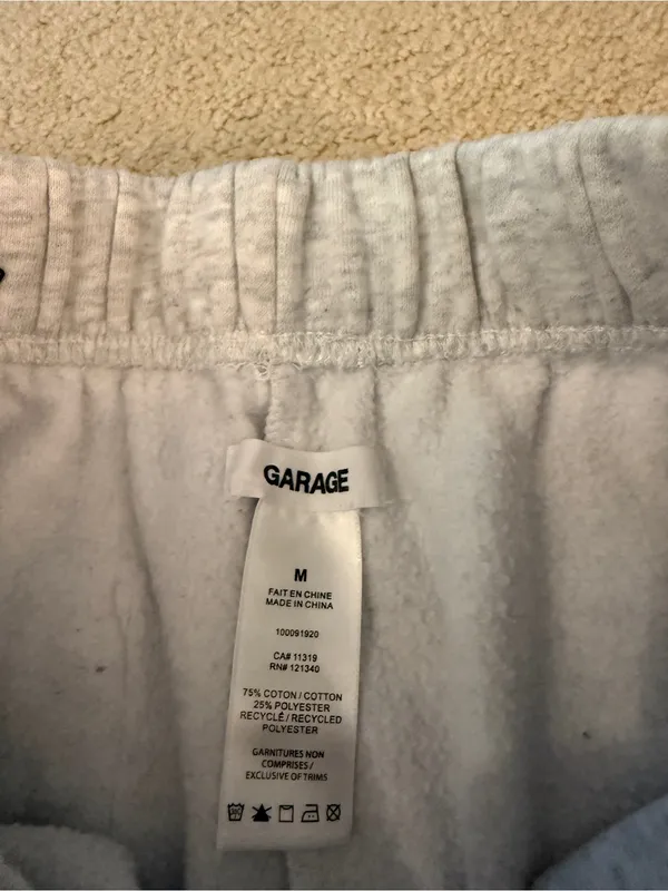 Garage Women’s Heather Light Gray Wide-Leg Sweatpants - Image 3