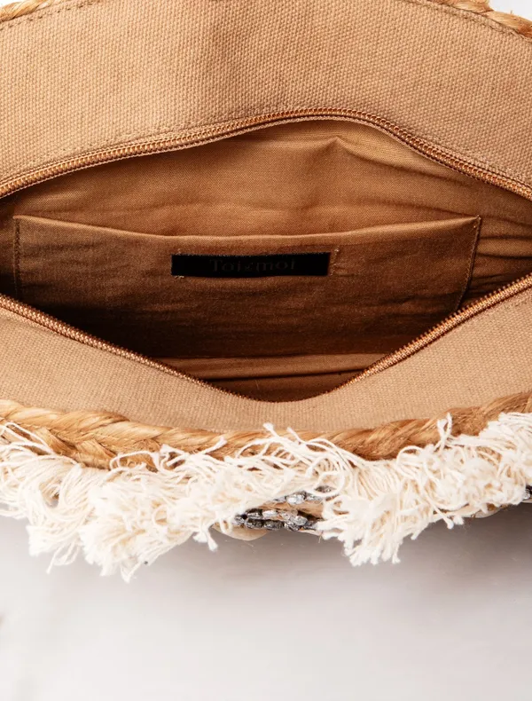 Bohemian shell clutch Brown - Image 4