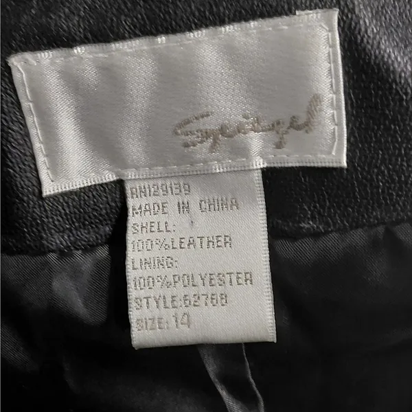 Vintage Spiegel Women's Leather Jacket Size 14 Black Classic Fall Moto Chic Y2K - Image 7