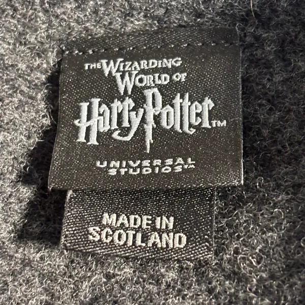 Harry Potter Lambswool Slytherin Sweater Grey Green Made In Scotland Small‎ Prep - Image 4