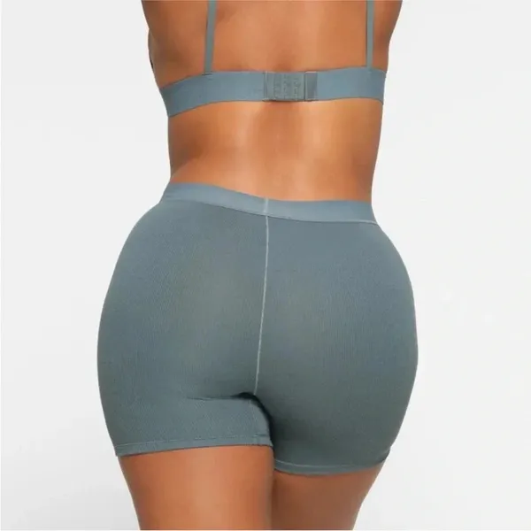 SKIMS cotton‎ rib boxer kyanite blue size S NWOT - Image 7