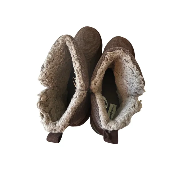 Dear foams Women’s James Woven Boot Slippers size 7-8 - Image 4