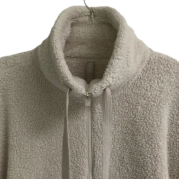 Athleta Talus teddy Sherpa half zip pull over cream sweatshirt L‎ - Image 6