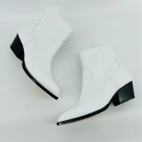 Something Navy‎ Wesley White Cowboy Booties 7.5 - Image 11