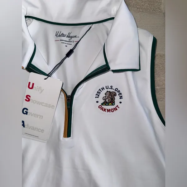 NWT Walter Hagen sleeveless golf polo 125th U.S.‎ Open at Oakmont size M - Image 2