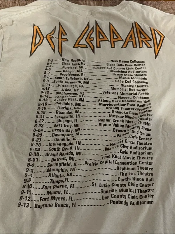 Def Leppard Concert T-Shirt Size Medium - Image 4
