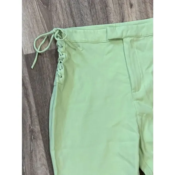 Princess Polly Green Midway Laced Flare Pants Women’s 8 - Image 5