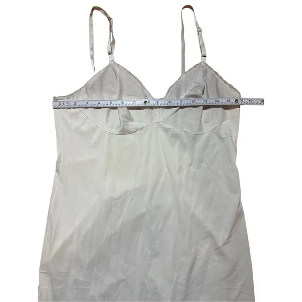 Vanity Fair vintage white maxi slip‎ nightgown size 36 cup Small - Image 8
