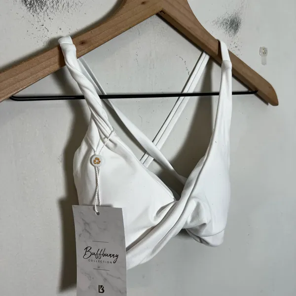 BUFFBUNNY NWT- Glow Sports Bra White Athletic Gym Training Running CrossFit Yoga - Image 4