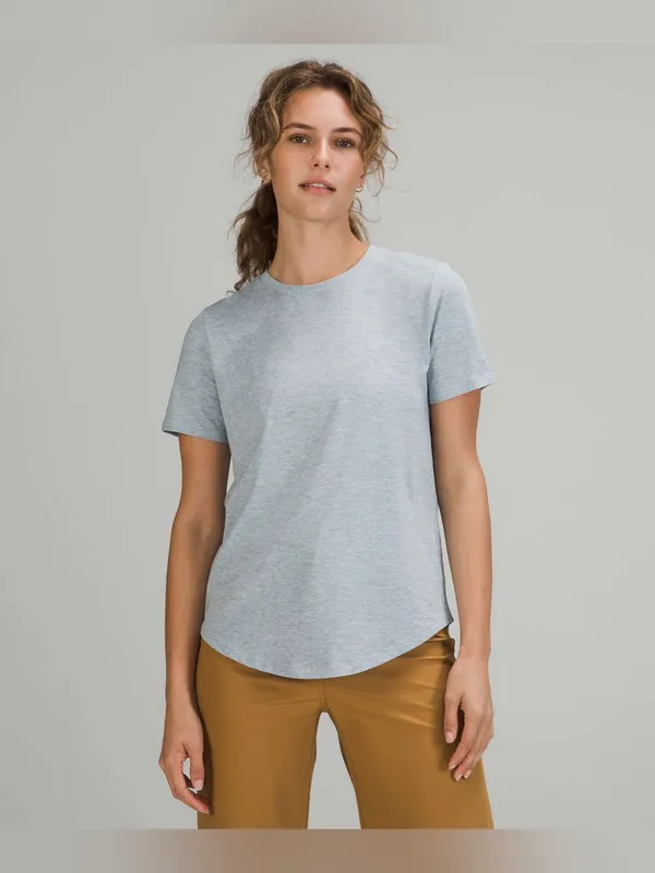 Lululemon Love Crew Short Sleeve T-Shirt Heathered Chambray - Image 2