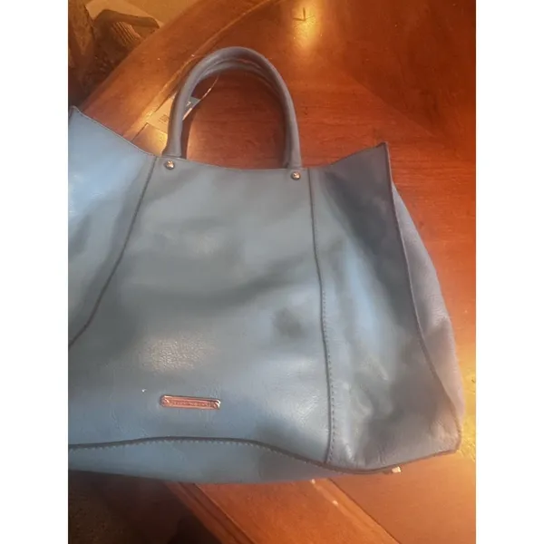 REBECCA MINKOFF BLUE LEATHER TOTE Bag - Image 14