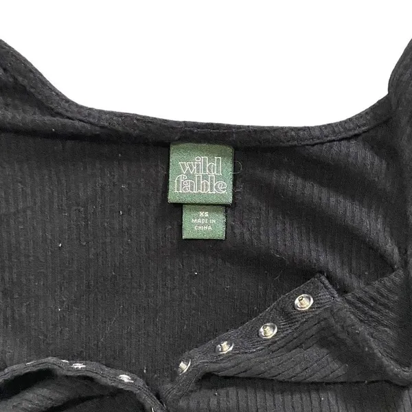 Wild Fable Sleeveless Black Snap Front Bodysuit - Image 4